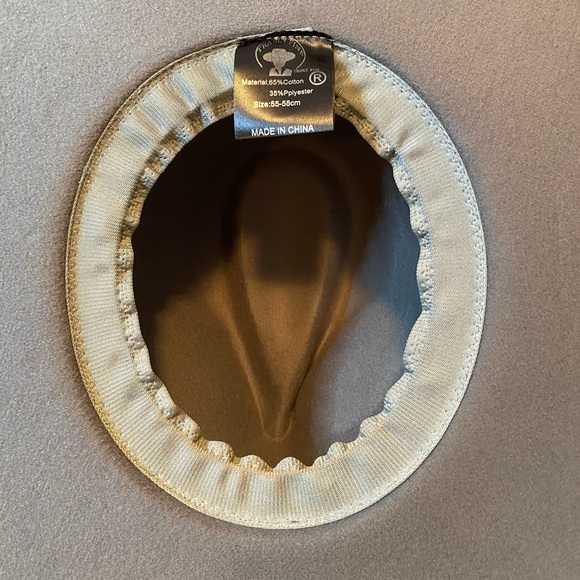 NWT gray wide brimmed hat with accent - Picture 4 of 5